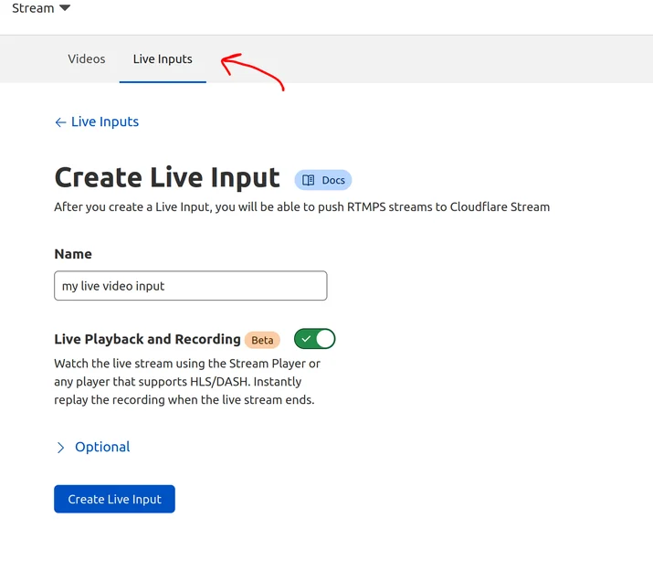 Get started with Stream Live