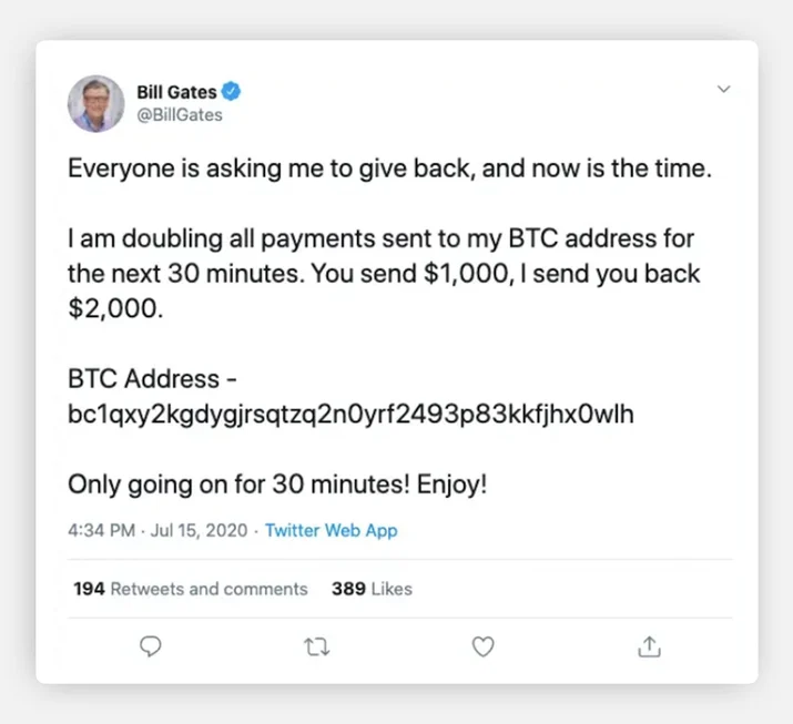 Don’t trust that tweet…or that email from "Bill Gates"