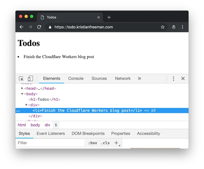 Building a To-Do List with Workers and KV Embedded Image - elGsjg