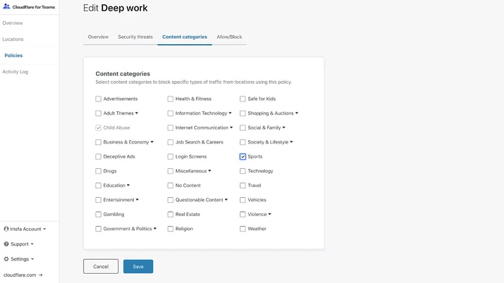 Using Cloudflare Gateway to Stay Productive (and turn off distractions) While Working Remotely Embedded Image - TJRDqZ